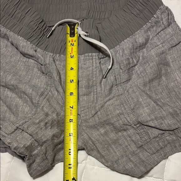 Athleta Shorts Gray Cabo Linen Pull On Drawstring size 4 - Picture 6 of 11